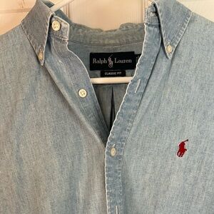 Ralph Lauren Denim Button-Down Shirt, Classic Fit, Size S